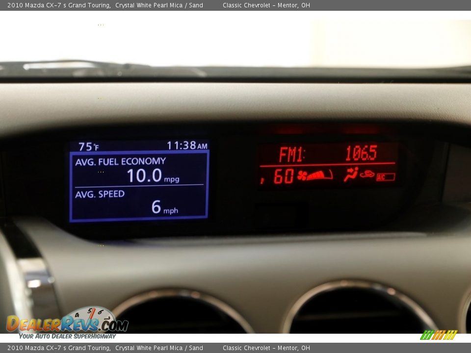 2010 Mazda CX-7 s Grand Touring Crystal White Pearl Mica / Sand Photo #12