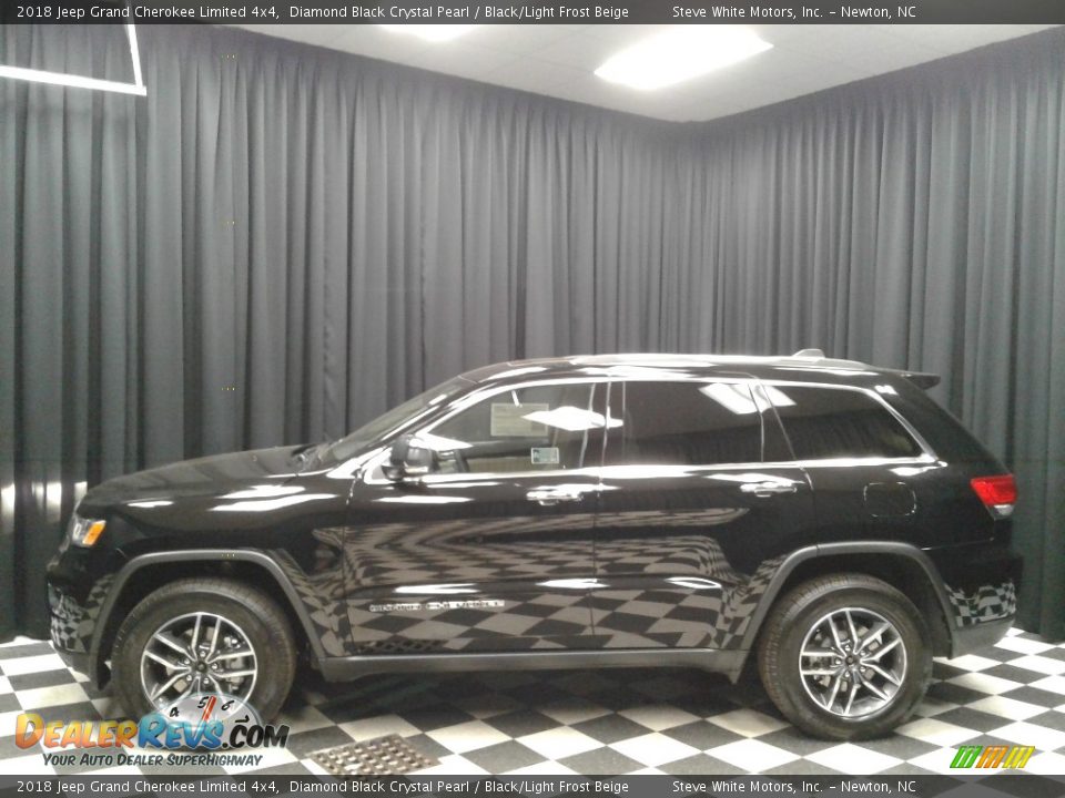 2018 Jeep Grand Cherokee Limited 4x4 Diamond Black Crystal Pearl / Black/Light Frost Beige Photo #1