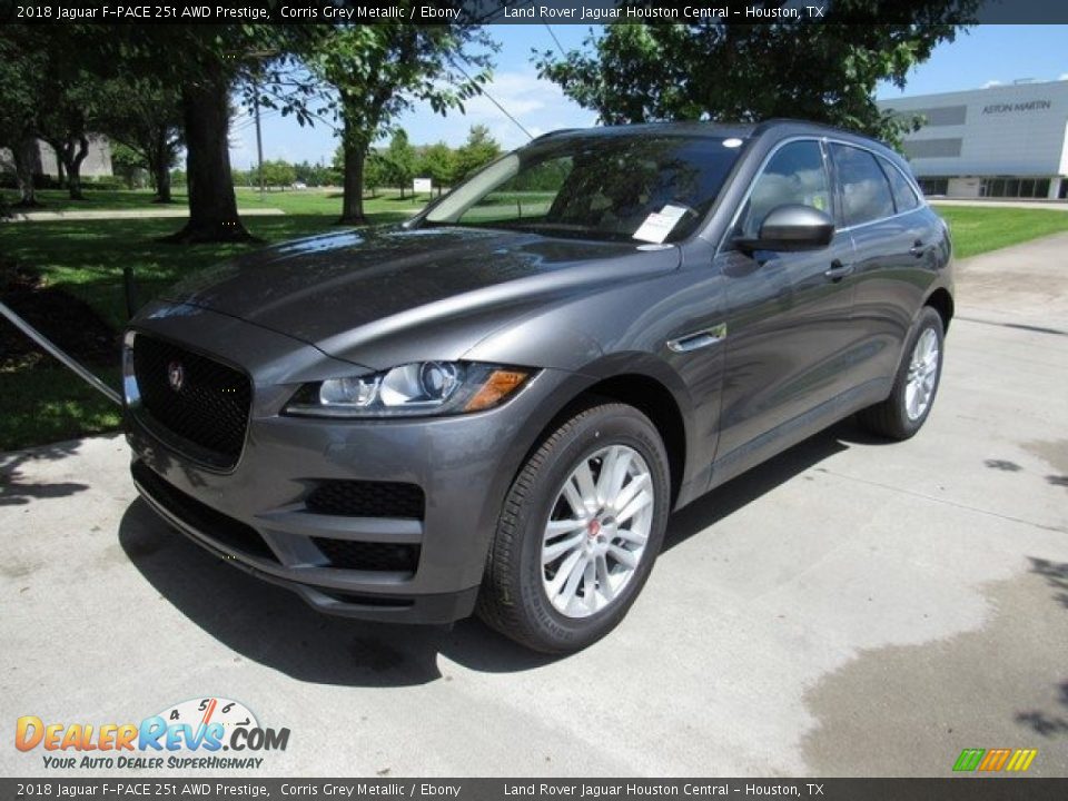 2018 Jaguar F-PACE 25t AWD Prestige Corris Grey Metallic / Ebony Photo #10