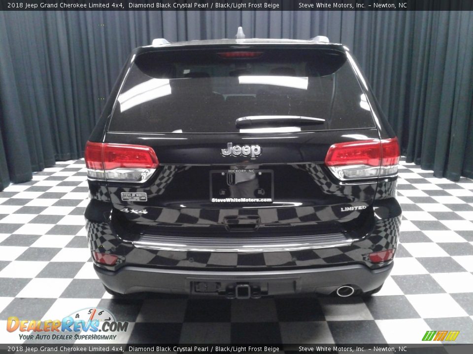 2018 Jeep Grand Cherokee Limited 4x4 Diamond Black Crystal Pearl / Black/Light Frost Beige Photo #7