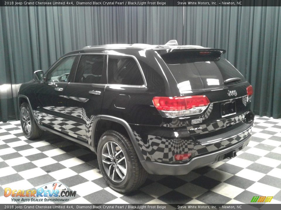2018 Jeep Grand Cherokee Limited 4x4 Diamond Black Crystal Pearl / Black/Light Frost Beige Photo #8