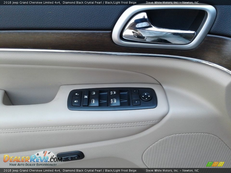 2018 Jeep Grand Cherokee Limited 4x4 Diamond Black Crystal Pearl / Black/Light Frost Beige Photo #9