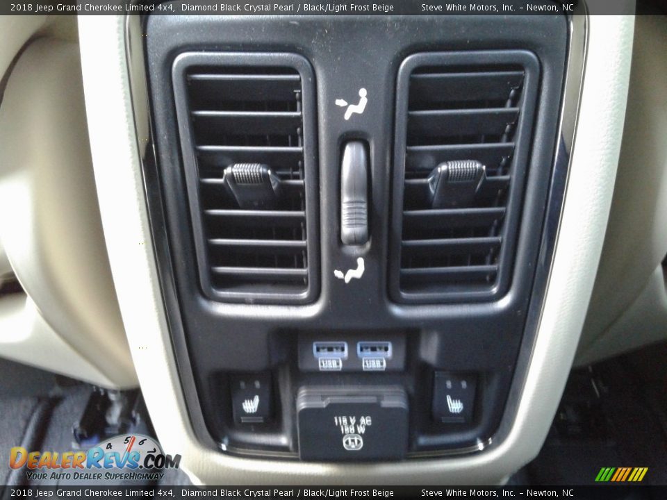 2018 Jeep Grand Cherokee Limited 4x4 Diamond Black Crystal Pearl / Black/Light Frost Beige Photo #14