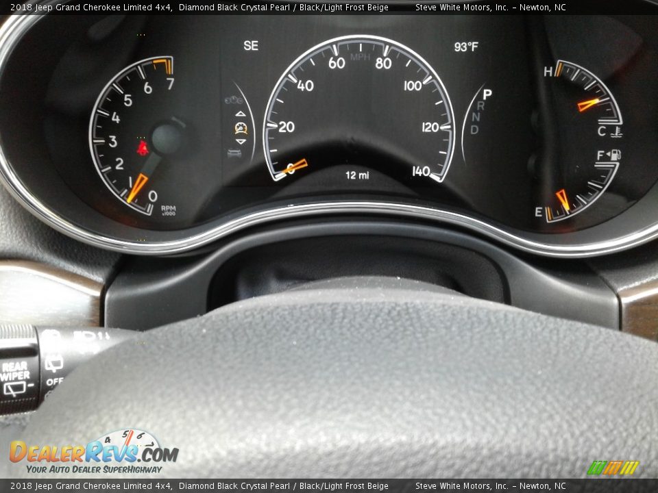 2018 Jeep Grand Cherokee Limited 4x4 Diamond Black Crystal Pearl / Black/Light Frost Beige Photo #21