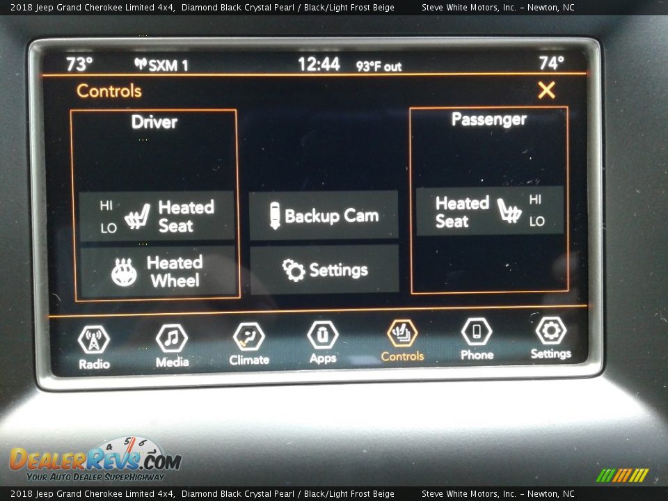 2018 Jeep Grand Cherokee Limited 4x4 Diamond Black Crystal Pearl / Black/Light Frost Beige Photo #26