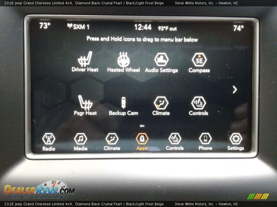 2018 Jeep Grand Cherokee Limited 4x4 Diamond Black Crystal Pearl / Black/Light Frost Beige Photo #27