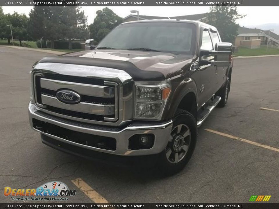 2011 Ford F350 Super Duty Lariat Crew Cab 4x4 Golden Bronze Metallic / Adobe Photo #10