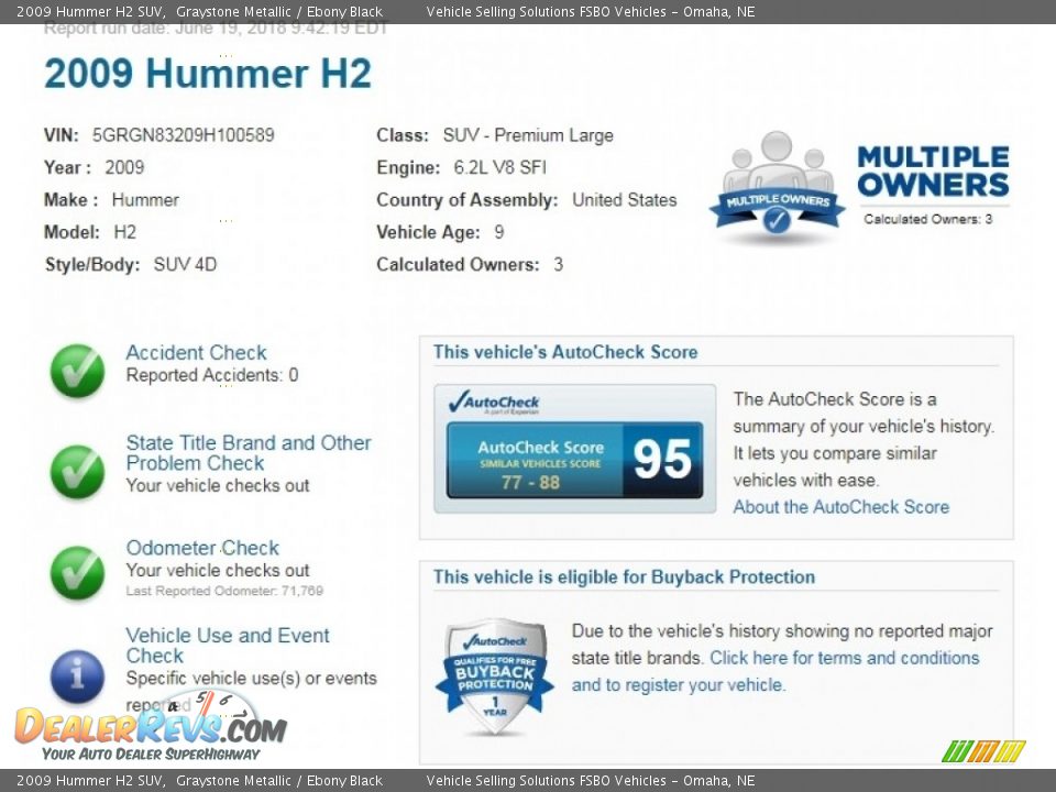 Dealer Info of 2009 Hummer H2 SUV Photo #2