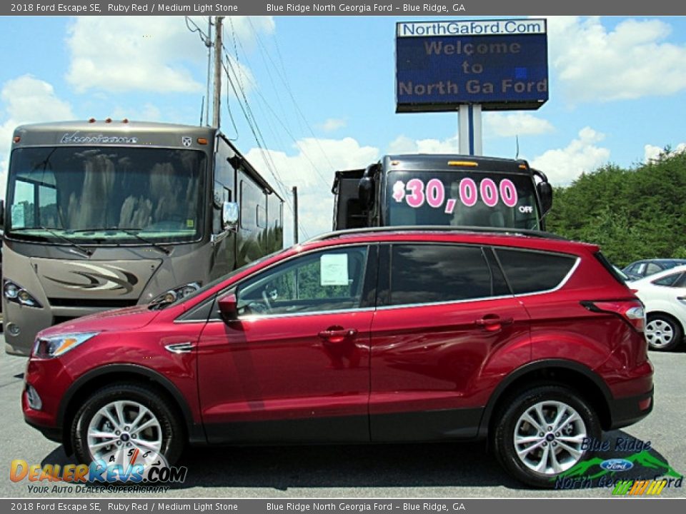 2018 Ford Escape SE Ruby Red / Medium Light Stone Photo #2