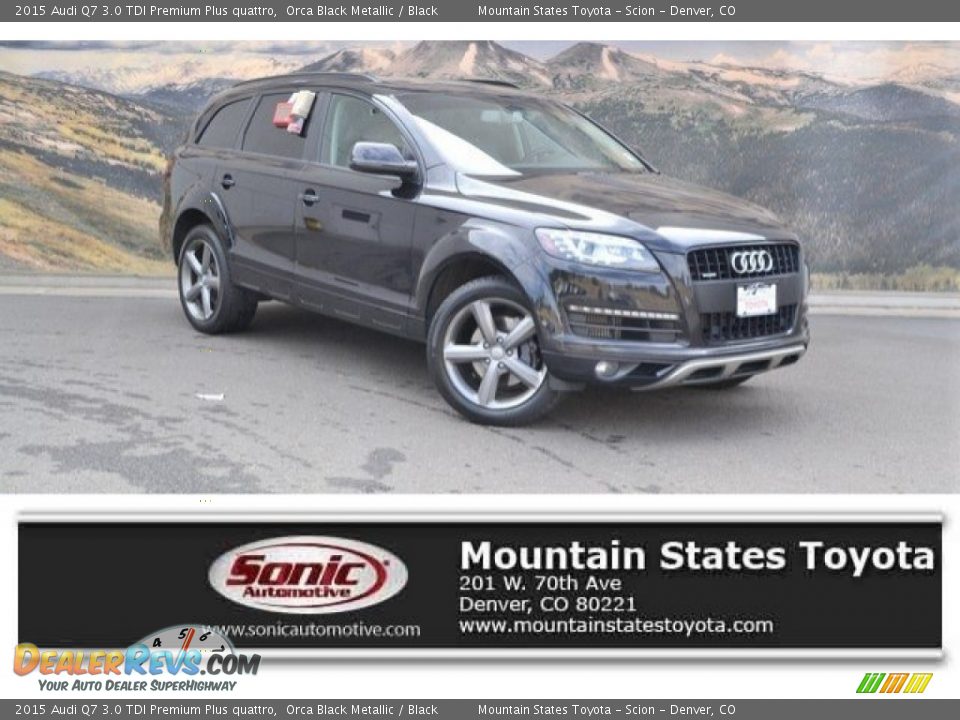 2015 Audi Q7 3.0 TDI Premium Plus quattro Orca Black Metallic / Black Photo #1