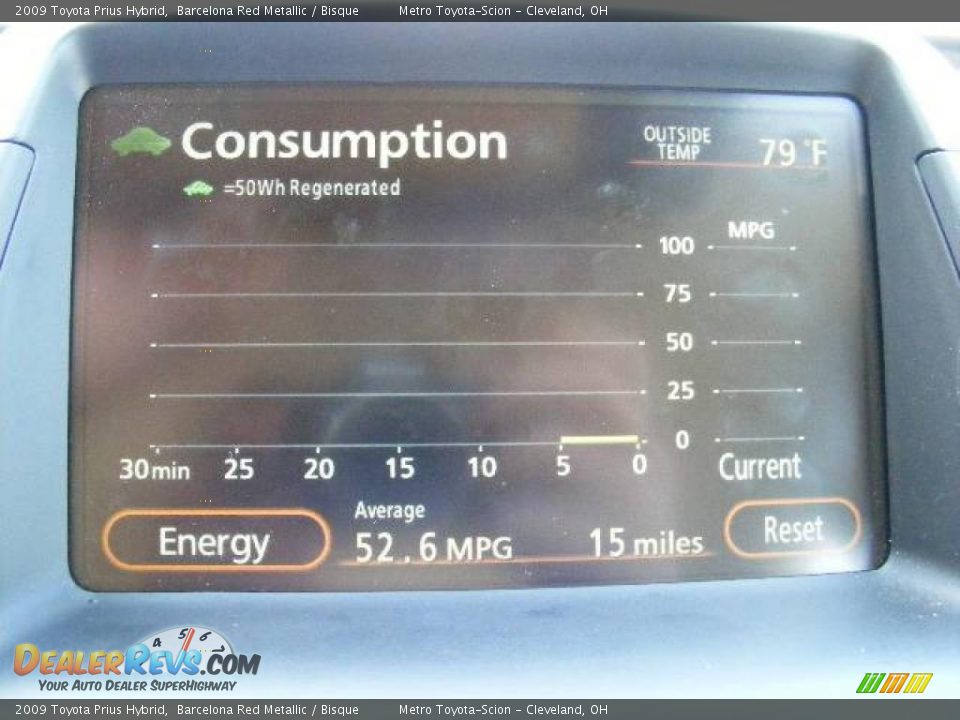 2009 Toyota Prius Hybrid Barcelona Red Metallic / Bisque Photo #19
