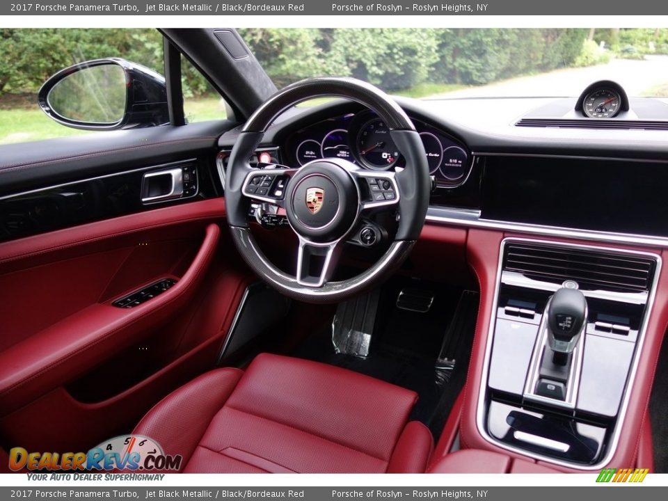 2017 Porsche Panamera Turbo Jet Black Metallic / Black/Bordeaux Red Photo #12