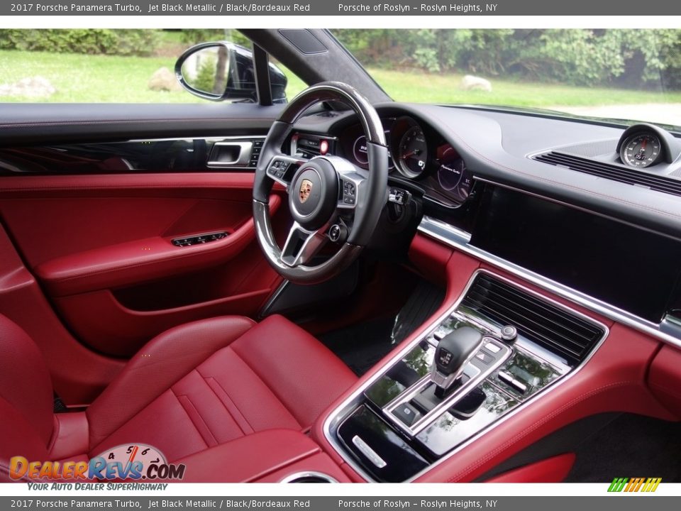 2017 Porsche Panamera Turbo Jet Black Metallic / Black/Bordeaux Red Photo #16