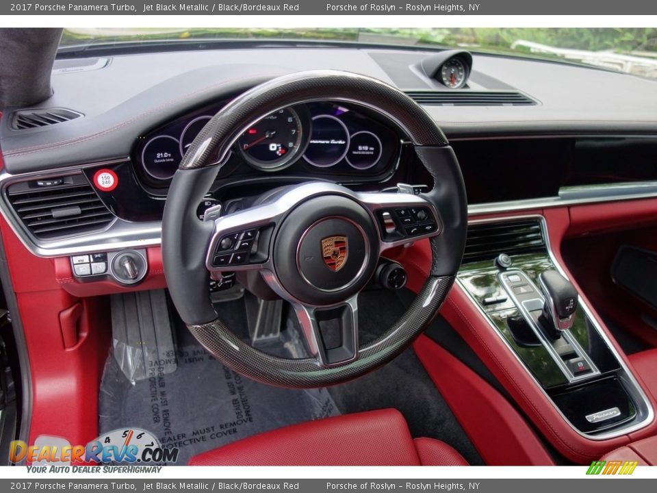 2017 Porsche Panamera Turbo Jet Black Metallic / Black/Bordeaux Red Photo #19