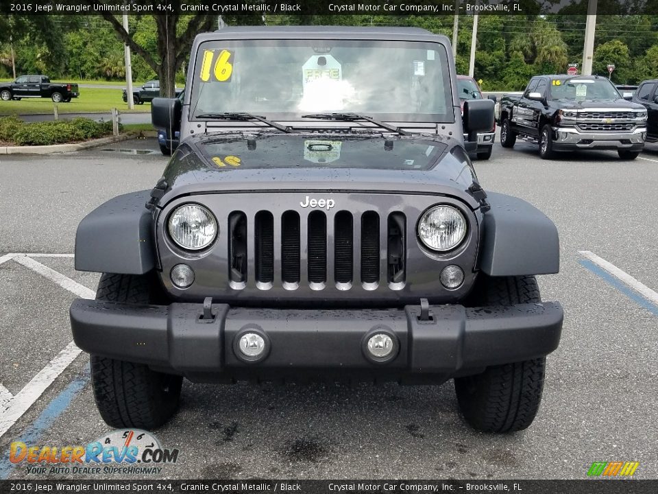 2016 Jeep Wrangler Unlimited Sport 4x4 Granite Crystal Metallic / Black Photo #8