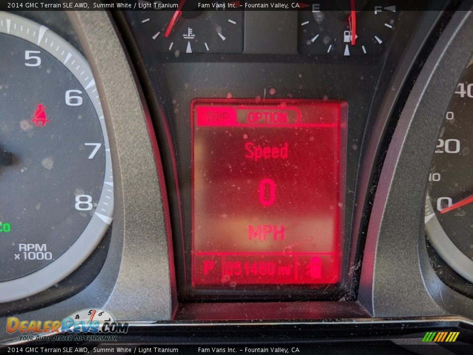 2014 GMC Terrain SLE AWD Summit White / Light Titanium Photo #13
