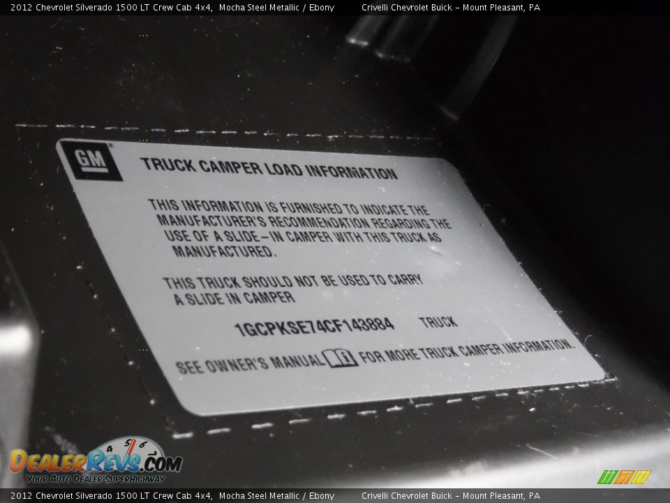 2012 Chevrolet Silverado 1500 LT Crew Cab 4x4 Mocha Steel Metallic / Ebony Photo #32