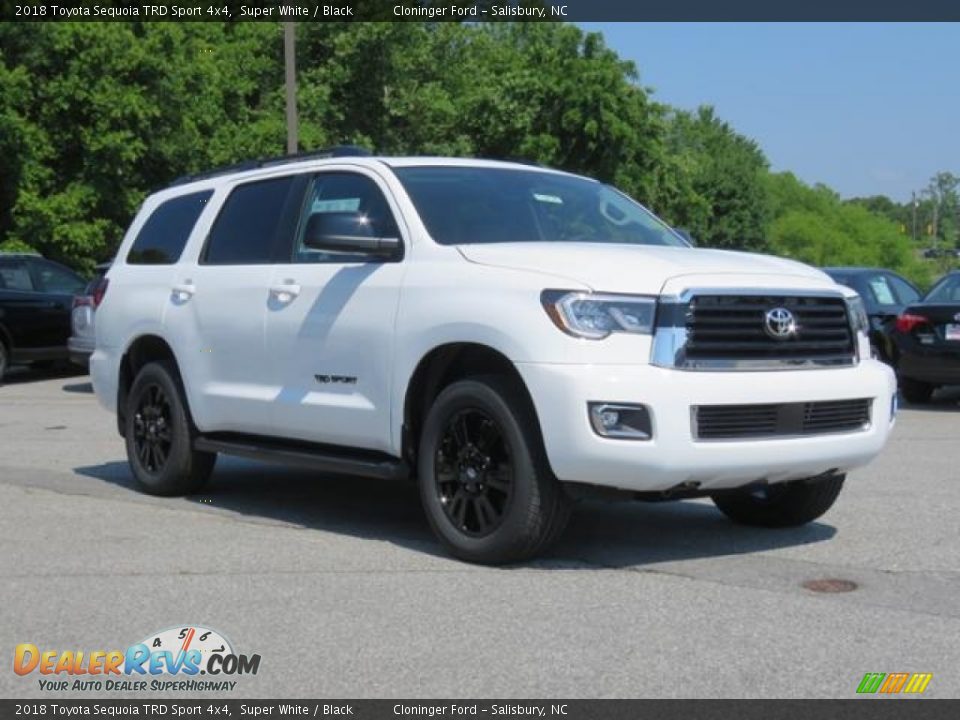 2018 Toyota Sequoia TRD Sport 4x4 Super White / Black Photo #1