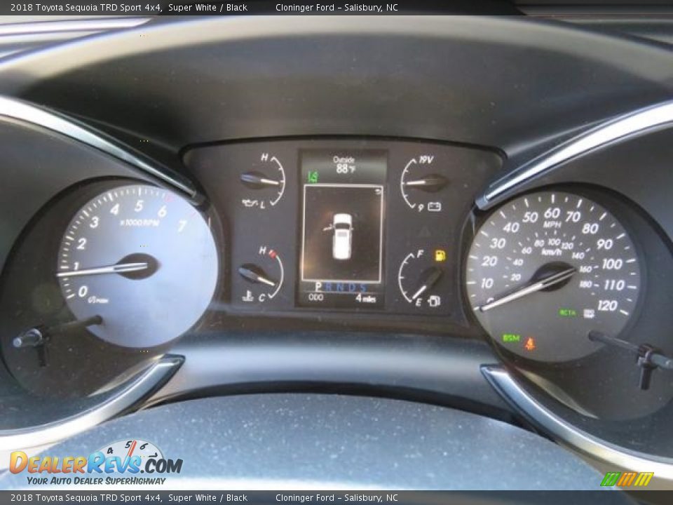 2018 Toyota Sequoia TRD Sport 4x4 Super White / Black Photo #12