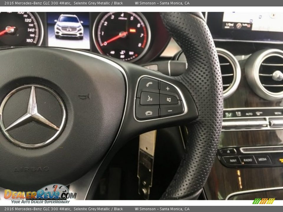 2016 Mercedes-Benz GLC 300 4Matic Selenite Grey Metallic / Black Photo #19