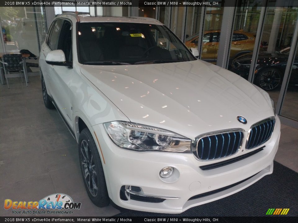 2018 BMW X5 xDrive40e iPerfomance Mineral White Metallic / Mocha Photo #1