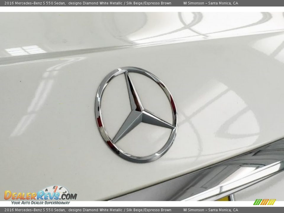 2016 Mercedes-Benz S 550 Sedan designo Diamond White Metallic / Silk Beige/Espresso Brown Photo #26