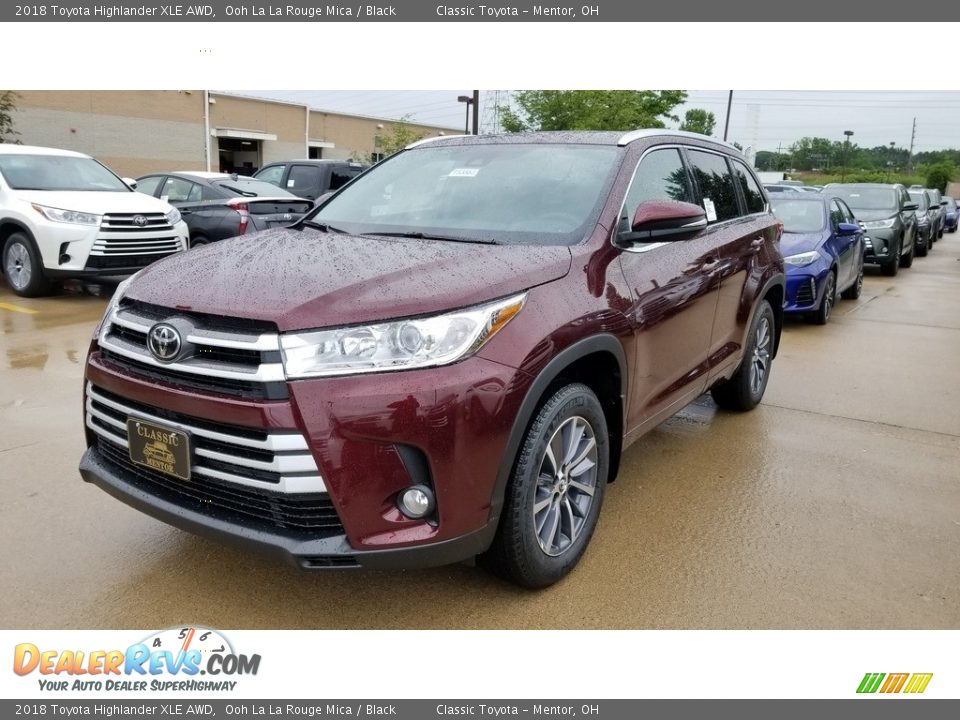 2018 Toyota Highlander XLE AWD Ooh La La Rouge Mica / Black Photo #1