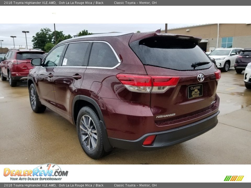 2018 Toyota Highlander XLE AWD Ooh La La Rouge Mica / Black Photo #2