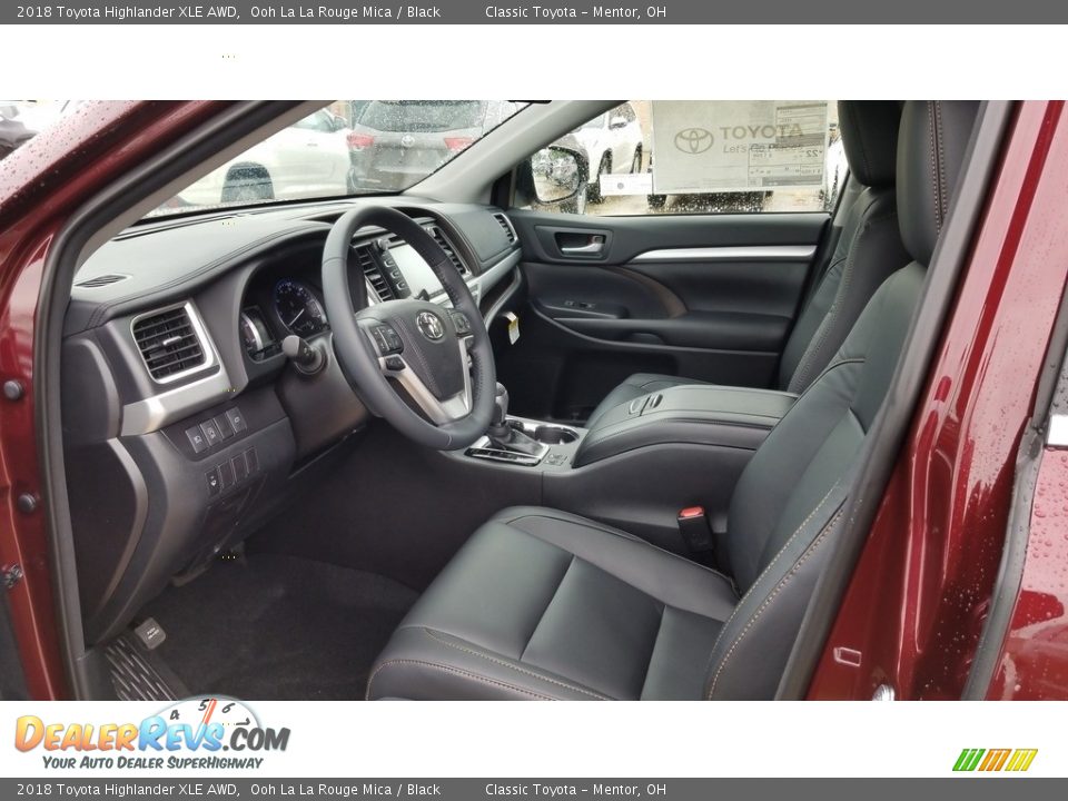 2018 Toyota Highlander XLE AWD Ooh La La Rouge Mica / Black Photo #3