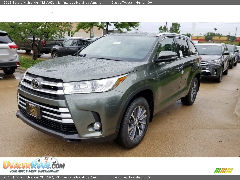 2018 Toyota Highlander XLE AWD Alumina Jade Metallic / Almond Photo #1