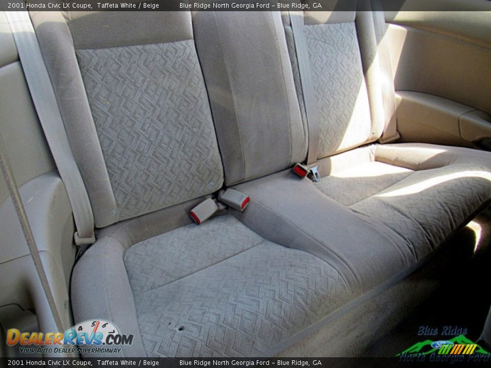 2001 Honda Civic LX Coupe Taffeta White / Beige Photo #8