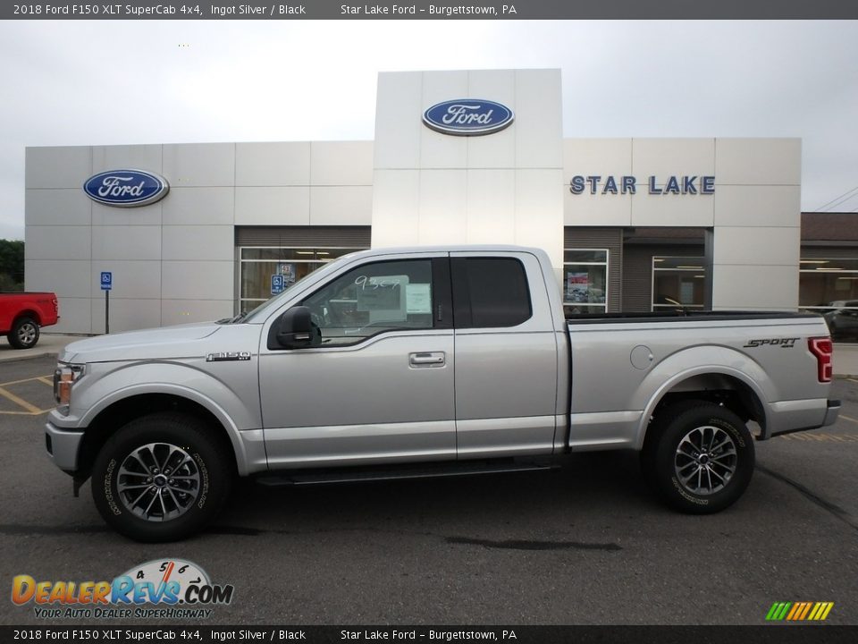 2018 Ford F150 XLT SuperCab 4x4 Ingot Silver / Black Photo #1