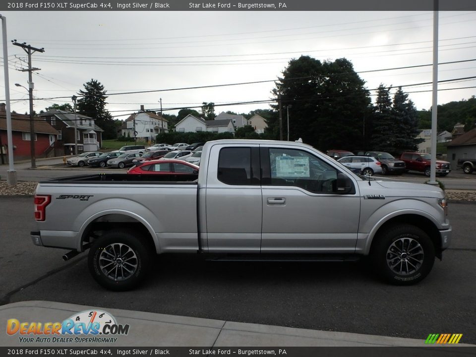 2018 Ford F150 XLT SuperCab 4x4 Ingot Silver / Black Photo #4