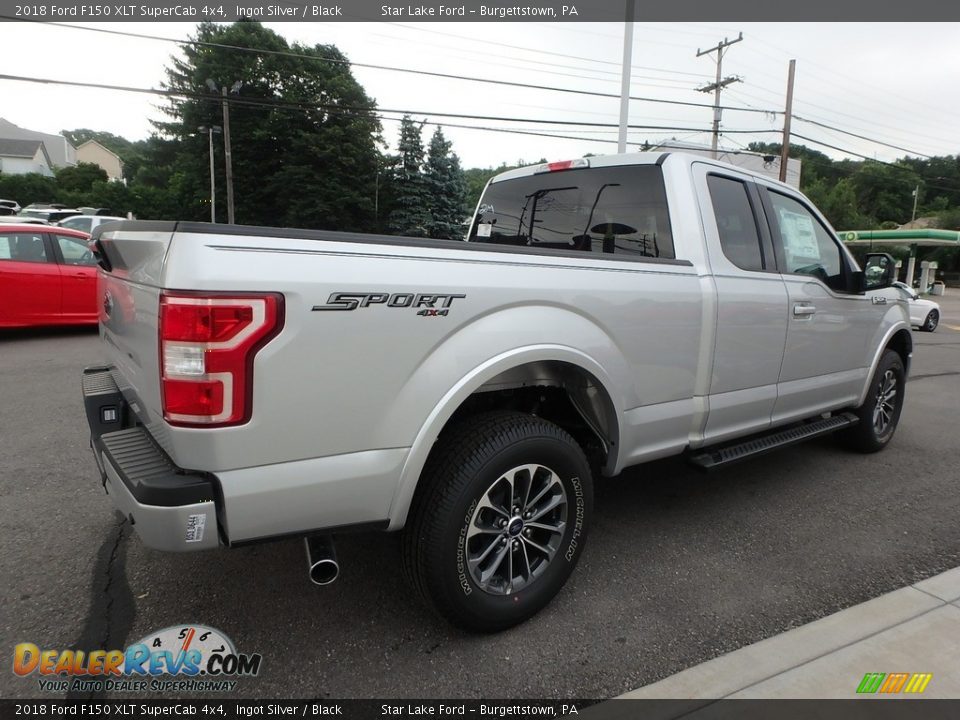 2018 Ford F150 XLT SuperCab 4x4 Ingot Silver / Black Photo #5