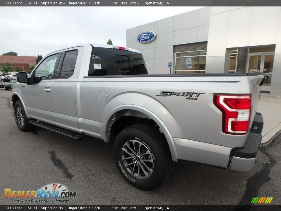 2018 Ford F150 XLT SuperCab 4x4 Ingot Silver / Black Photo #7