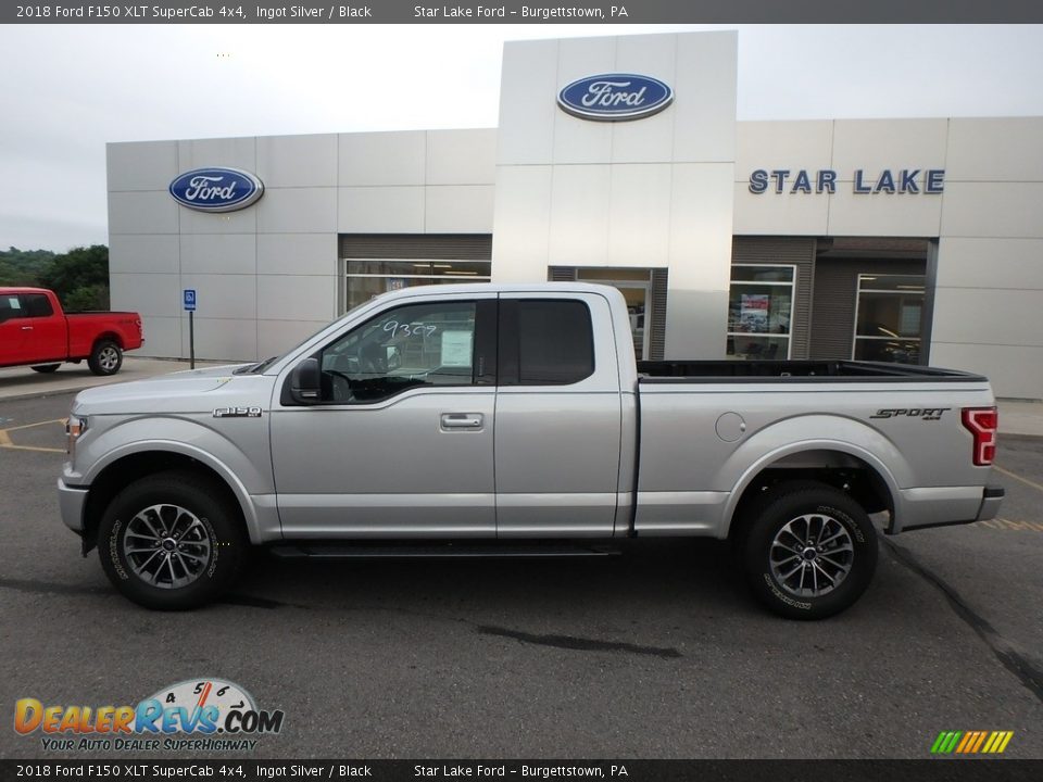 2018 Ford F150 XLT SuperCab 4x4 Ingot Silver / Black Photo #8