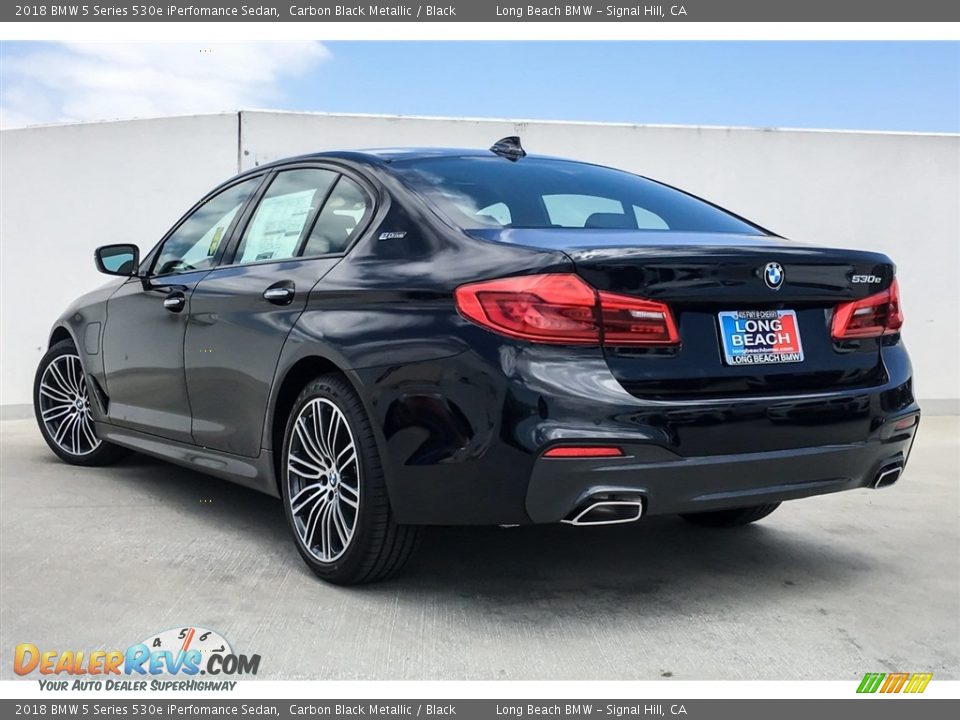 2018 BMW 5 Series 530e iPerfomance Sedan Carbon Black Metallic / Black Photo #3