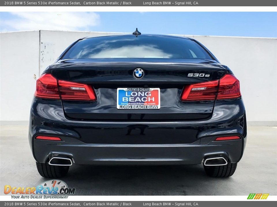2018 BMW 5 Series 530e iPerfomance Sedan Carbon Black Metallic / Black Photo #4