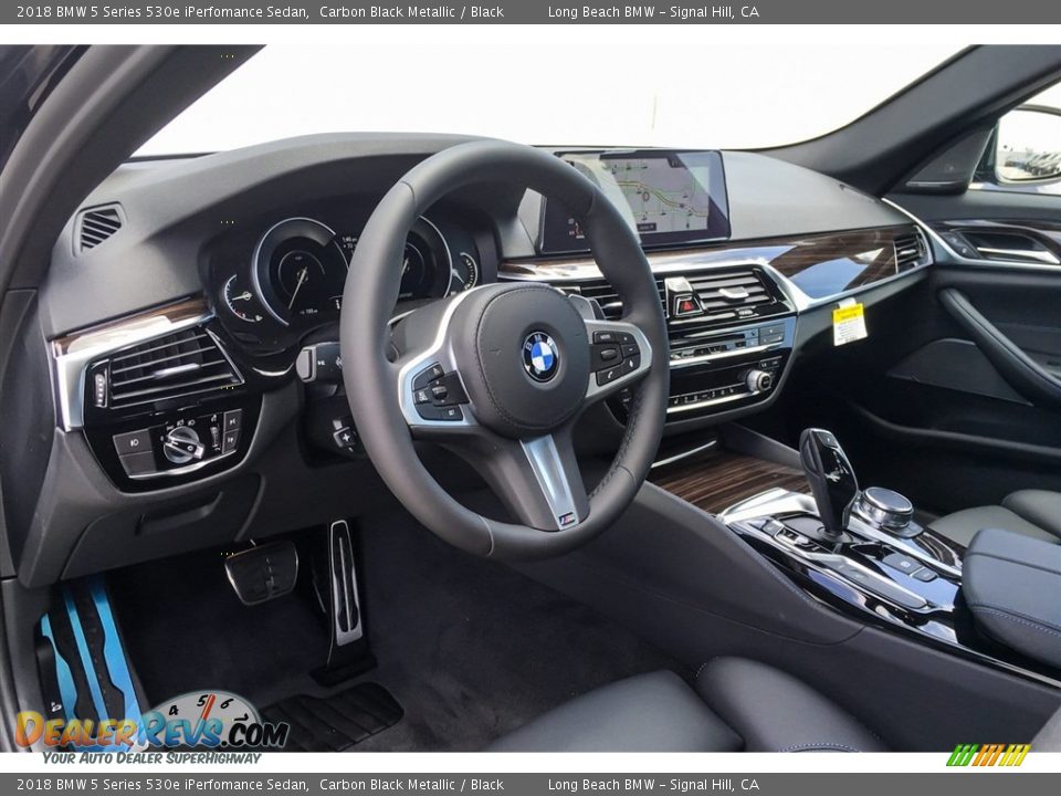 2018 BMW 5 Series 530e iPerfomance Sedan Carbon Black Metallic / Black Photo #5