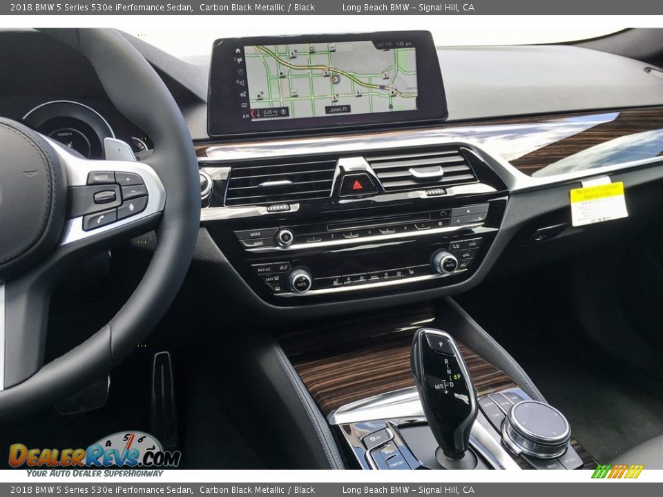 2018 BMW 5 Series 530e iPerfomance Sedan Carbon Black Metallic / Black Photo #6
