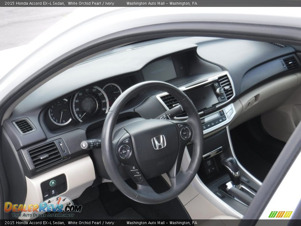 2015 Honda Accord EX-L Sedan White Orchid Pearl / Ivory Photo #12