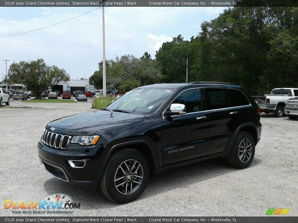 2018 Jeep Grand Cherokee Limited Diamond Black Crystal Pearl / Black Photo #1