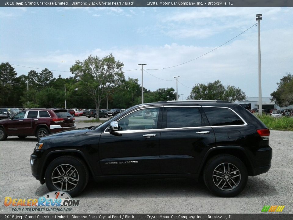 2018 Jeep Grand Cherokee Limited Diamond Black Crystal Pearl / Black Photo #2