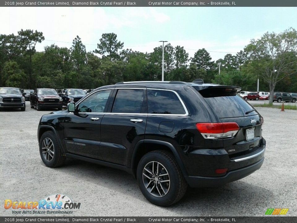 2018 Jeep Grand Cherokee Limited Diamond Black Crystal Pearl / Black Photo #3