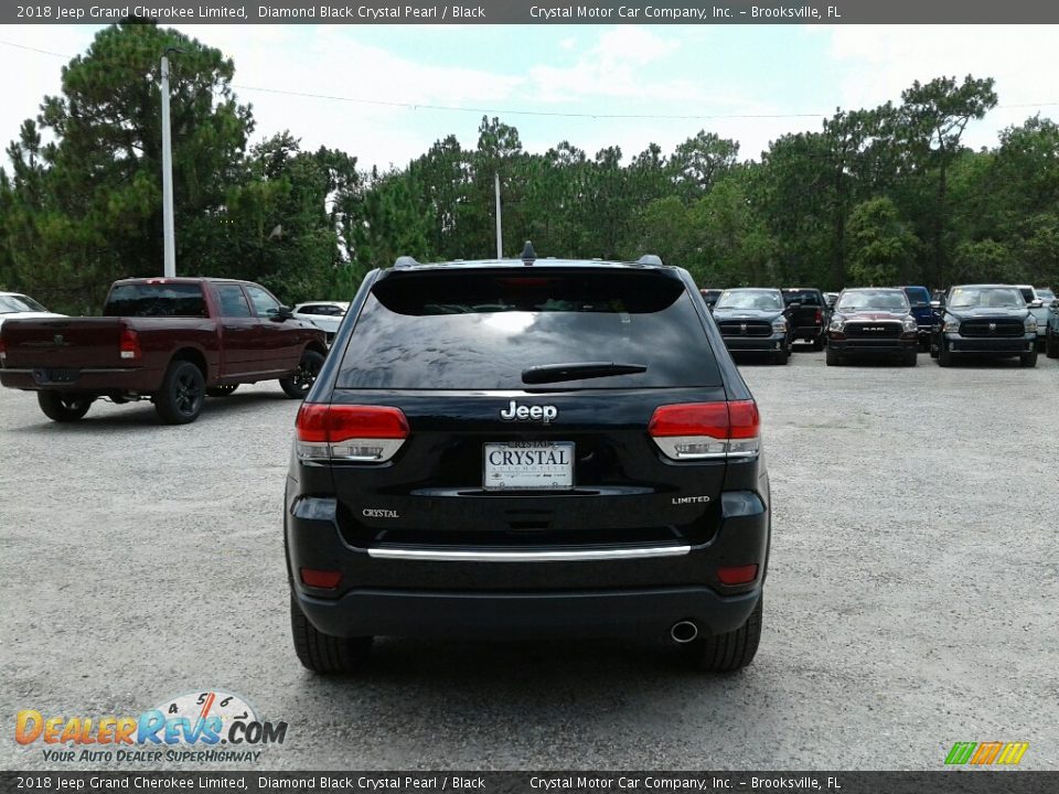 2018 Jeep Grand Cherokee Limited Diamond Black Crystal Pearl / Black Photo #4