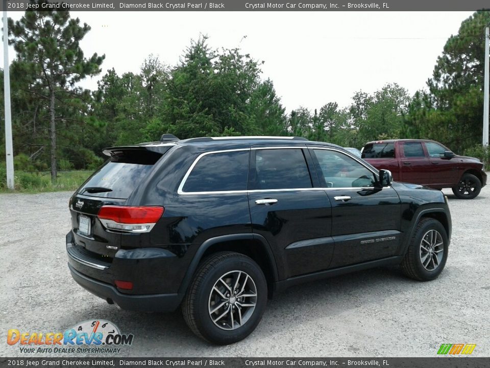 2018 Jeep Grand Cherokee Limited Diamond Black Crystal Pearl / Black Photo #5