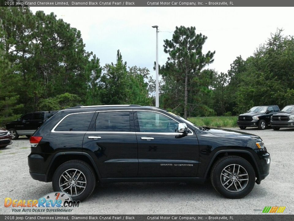 2018 Jeep Grand Cherokee Limited Diamond Black Crystal Pearl / Black Photo #6