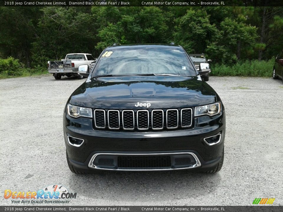 2018 Jeep Grand Cherokee Limited Diamond Black Crystal Pearl / Black Photo #8