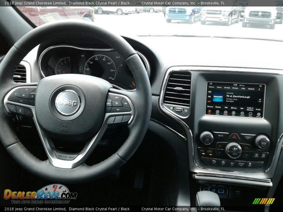 2018 Jeep Grand Cherokee Limited Diamond Black Crystal Pearl / Black Photo #13
