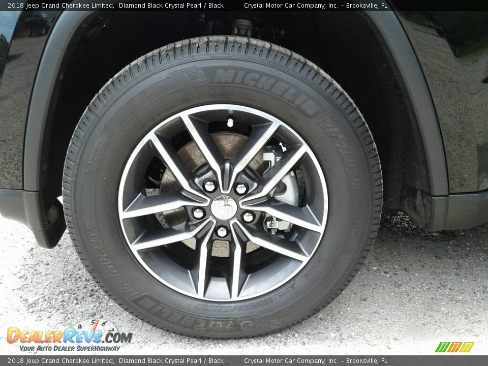 2018 Jeep Grand Cherokee Limited Diamond Black Crystal Pearl / Black Photo #20
